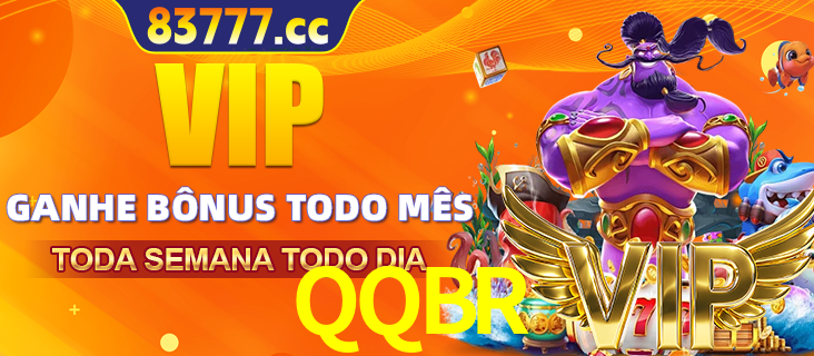 Banner promocional do QQBR oferecendo 100% de recompensas adicionais contínuas para quem fizer o login diário (Daily sign-in), com um mascote de coelho.